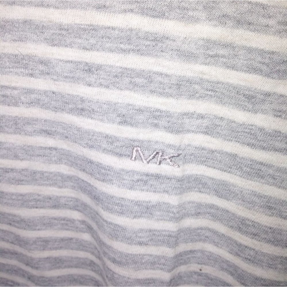 Michael Kors Short Sleeve Men's Gray Striped Shirt Size M - Picture 3 of 5